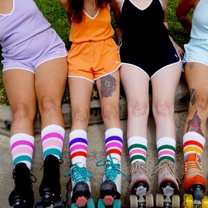 Moxi Skates Ready to Roll Romper XL (G) in Clementine